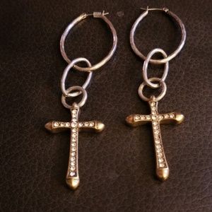 Lucky Brand Jewelry - Lucky Brand " "boho" Cross Earrings Lucky Brand Jewelry - Lucky Brand " "boho" Cross Earrings